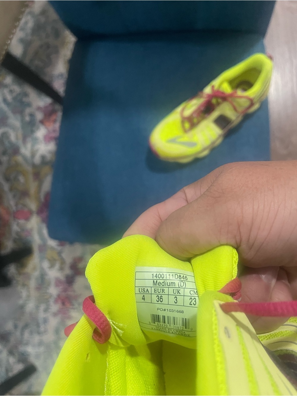 Brooks Neon Yellow and Pink Kids' Running Sneakers - Picture 3 of 5